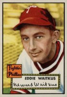 1952 Topps #158 Eddie Waitkus Cream back Baseball Card