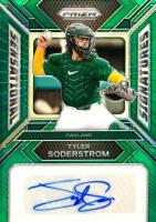 2024 Panini Prizm Sensational Signatures #SSTS Tyler Soderstrom Green Prizm Baseball Card