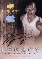 2011 Upper Deck Exquisite Collection Legacy Autographs #ELJN Michael Jordan Basketball Card