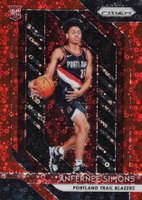 2018 Panini Prizm #61 Anfernee Simons Fast Break Prizm-Red Basketball Card