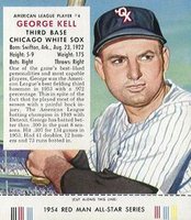 1954 Red Man Tobacco #4 George Kell Chicago Baseball Card