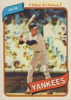 1980 Topps #387 Fred Stanley Name in Yellow Baseball Card