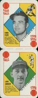 1951 Topps Red Backs #3/21 Fain/Jansen Panel Baseball Card