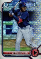 2022 Bowman Mega Box Chrome #2 Jhonkensy Noel Baseball Card