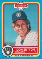 1984 Gardner's Brewers #19 Don Sutton Baseball Card