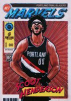 2023 Panini Hoops Premium Stock Retro Net Marvels #14 Scoot Henderson Basketball Card