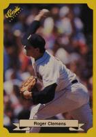 1987 Classic Travel Update Yellow #114 Roger Clemens Green Back Baseball Card