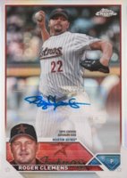 2023 Topps Chrome Update Chrome Legends Autograph #RC Roger Clemens Baseball Card