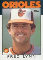 1986 Topps #55 Fred Lynn Baseball Card