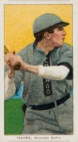 1909 White Borders Lenox-Brown #485 Joe Tinker Bat Off Shoulder Baseball Card