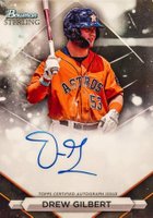 2023 Bowman Sterling Prospect Autographs #PADG Drew Gilbert Baseball Card