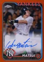 2024 Topps Chrome Chrome Legends Autographs #CLAHM Hideki Matsui Orange Refractor Baseball Card