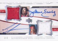 2004 Upper Deck Exquisite Collection Extra Exquisite Jerseys Autographs #A2E-ES Julius Erving/Josh Smith Basketball Card