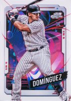2024 Topps Chrome Cosmic #89 Jasson Dominguez White Hole Refractor Baseball Card