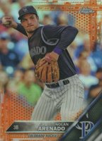 2016 Topps Chrome #9 Nolan Arenado Orange Refractor Baseball Card