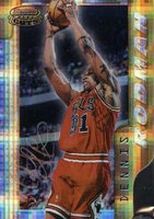 1996 Bowman's Best Cuts #BC17 Dennis Rodman Atomic Refractor Basketball Card