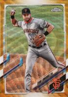 2021 Topps Chrome #125 Evan Longoria Gold Wave Refractor Baseball Card
