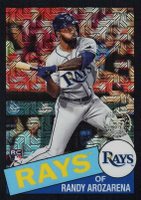 2020 Topps Silver Pack 1985 Chrome Promo #41 Randy Arozarena Series 2-Black Refractor Baseball Card