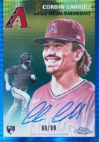 2023 Topps Chrome Platinum Anniversary Autographs #CC Corbin Carroll Blue Prism Baseball Card