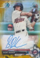 2017 Bowman Draft Chrome Draft Picks Autographs  #CDABR  Brent Rooker Gold Refractor Baseball Card
