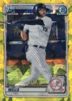 2020 Bowman Draft Chrome Sapphire Edition #BD56 Austin Wells Yellow Baseball Card