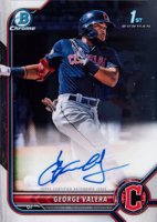 2022 Bowman Chrome Prospect Autographs #CPAGV George Valera Baseball Card