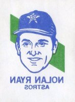 1986 Topps Tattoos Perforated # Nolan Ryan Baseball Card