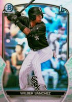 2023 Bowman Chrome Prospects #BCP6 Wilber Sanchez Lunar Glow Refractor Baseball Card