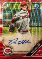 2019 Bowman Draft Chrome Draft Picks Autograph #CDANL Nick Lodolo Red Wave Refractor Baseball Card