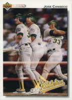 1992 Upper Deck #333 Jose Canseco Gold Hologram Baseball Card