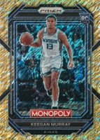 2022 Panini Prizm Monopoly #78 Keegan Murray Gold Money Shimmer Basketball Card