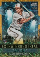 2024 Topps Chrome Cosmic Extraterrestrial Talent #ET8 Jackson Holliday Gold Interstellar Refractor Baseball Card