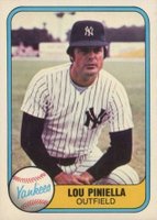 1981 Fleer #85 Lou Piniella Baseball Card