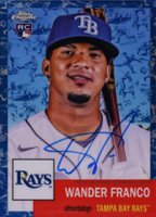 2022 Topps Chrome Platinum Anniversary Autographs #WF Wander Franco Platinum Toile Cream/Blue Refractor Baseball Card