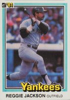 1981 Donruss #348 Reggie Jackson Baseball Card