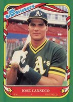 1987 Fleer Star Stickers #19 Jose Canseco Baseball Card