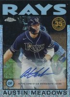 2021 Topps Silver Pack 1986 Chrome Promo #6 Austin Meadows Autograph Baseball Card