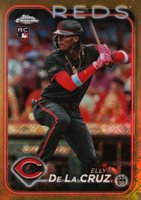 2024 Topps Chrome Logofractor Edition #44 Elly de La Cruz Gold Refractor Baseball Card