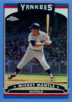 2006 Topps Chrome #7 Mickey Mantle Blue Refractor Baseball Card