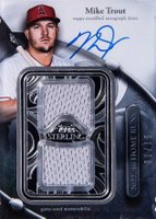 2024 Topps Sterling Sterling Swings Autograph Relics #MT Mike Trout Baseball Card