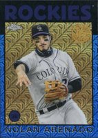 2021 Topps Silver Pack 1986 Chrome Promo #57 Nolan Arenado Blue Refractor Baseball Card