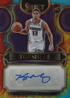 2022 Panini Select Top Shelf Signature #TSSKGM Keegan Murray Tie-Dye Basketball Card