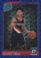 2018 Panini Donruss Optic #186 Anfernee Simons Blue Velocity Basketball Card