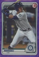 2020 Bowman Paper Prospects #BP19 Julio Rodriguez Purple Baseball Card