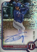 2022 Bowman Chrome Prospect Autographs #CPADCA Danyer Cueva Speckle Refractor Baseball Card