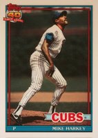 1991 Topps Tiffany #376 Mike Harkey Baseball Card