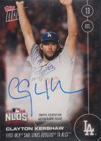 2016 Topps Now  #579-B Clayton Kershaw 1st Save NLDS/Autograph Baseball Card