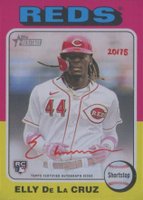 2024 Topps Heritage Real One Autographs #ROAED Elly de La Cruz Red Ink Baseball Card
