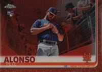 2019 Topps Complete Set #475 Pete Alonso Chrome-Red Refractor Baseball Card