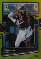 2020 Panini Donruss Optic #111 Fernando Tatis Jr. Lime Green Baseball Card
